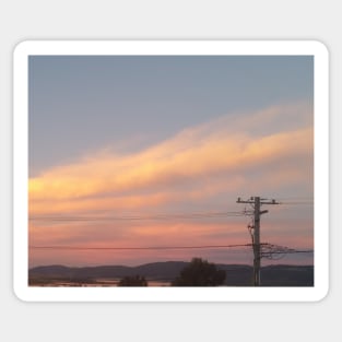 Powerlines at Sunset Sticker